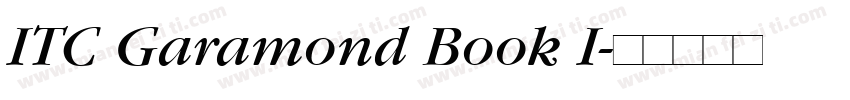 ITC Garamond Book I字体转换